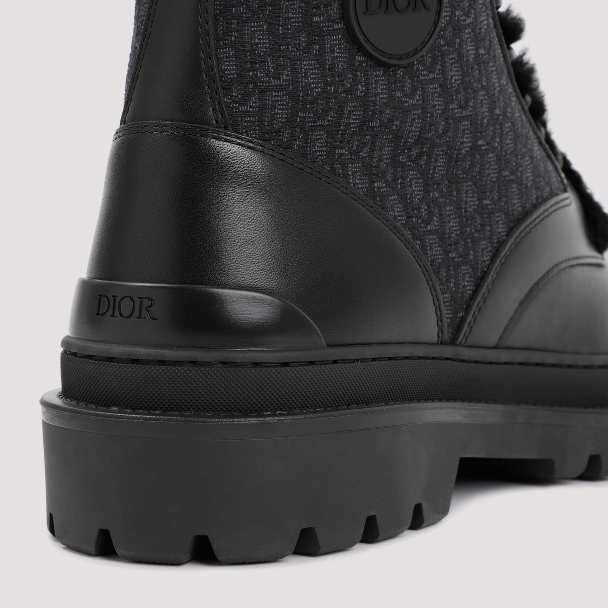 DIOR HOMME Men's Black Leather Boots for FW22