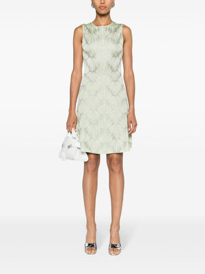EMPORIO ARMANI Lime Green and Light Grey Patterned Dress for Women
