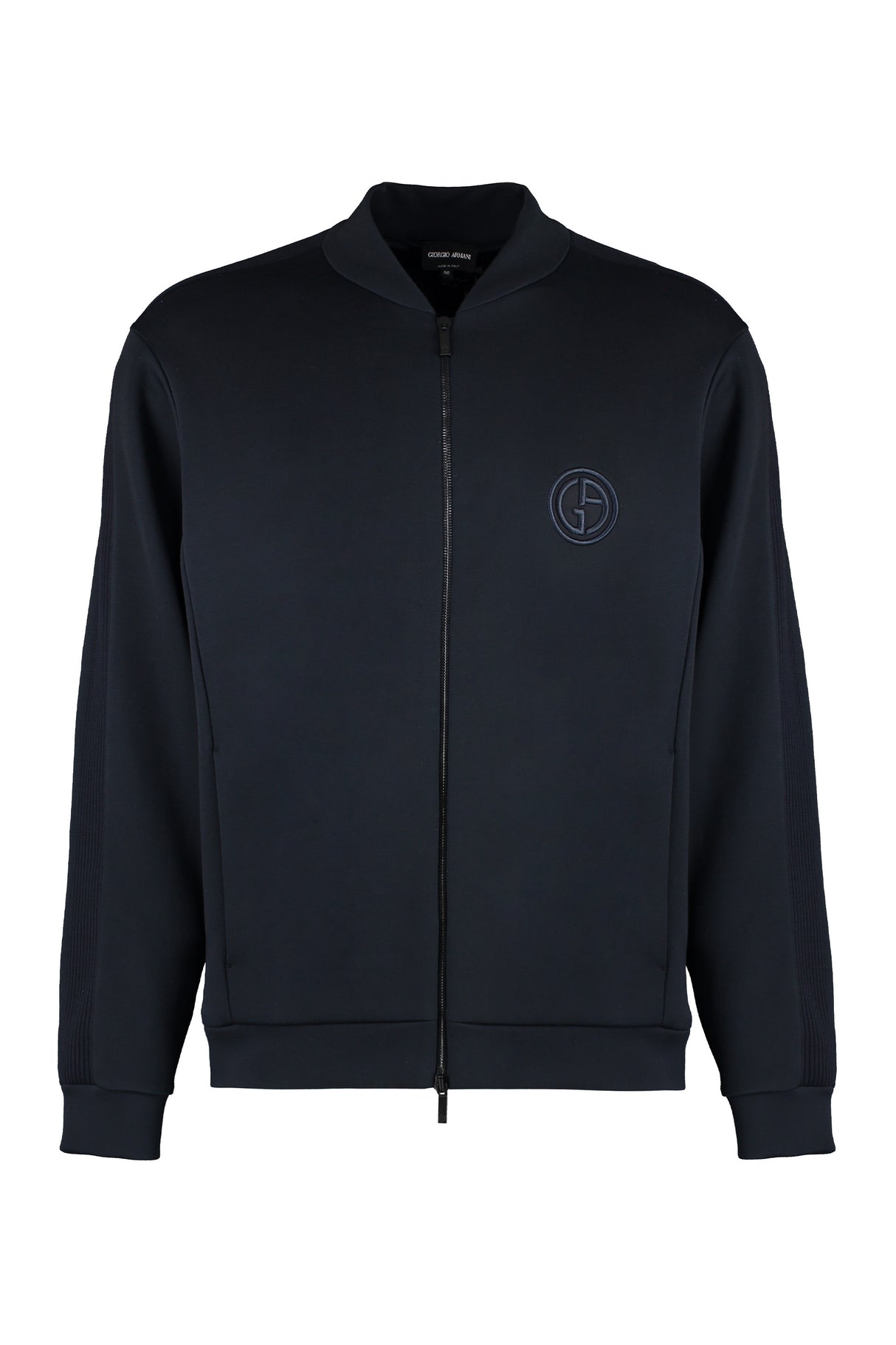 GIORGIO ARMANI Men's Blue Techno Fabric Sweatshirt for SS24