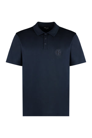 GIORGIO ARMANI Navy Short Sleeve Polo Shirt for Men