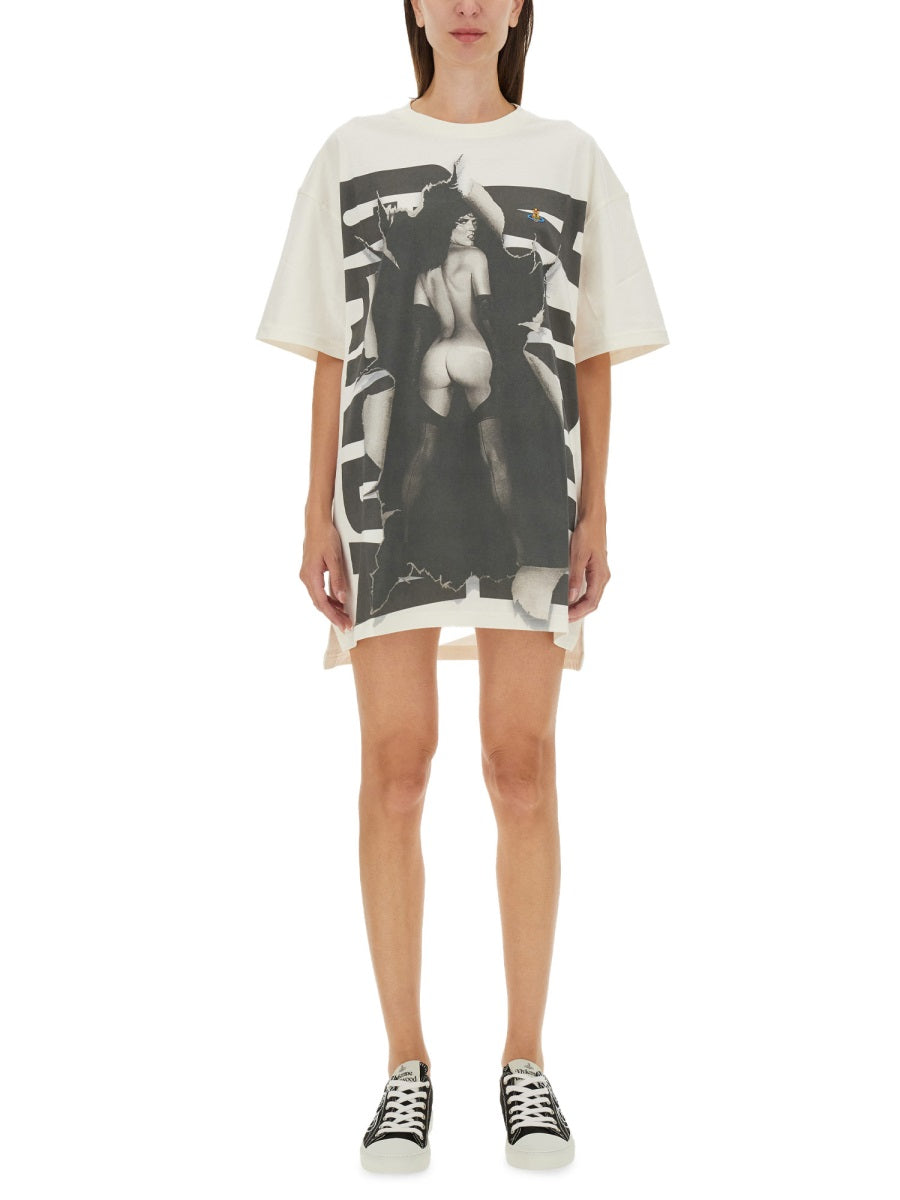 VIVIENNE WESTWOOD Stylish Cotton T-Shirt Dress - Size S