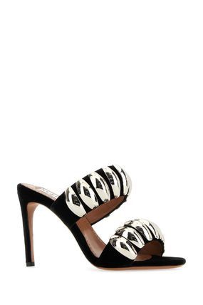 Alaia Noir Flat Sandals for Women - FW23 Collection