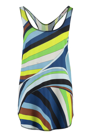 EMILIO PUCCI Multicolor Printed Tank Top for Women | FW23 Collection