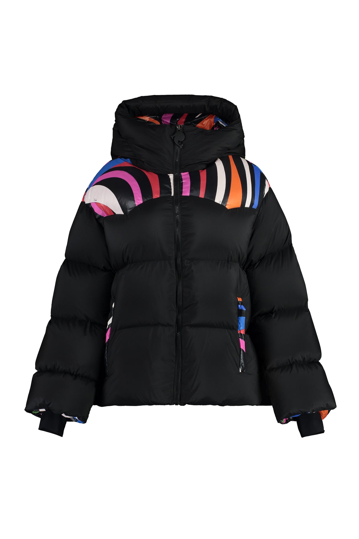 EMILIO PUCCI Cozy Hooded Jacket for Women in Marmo Print