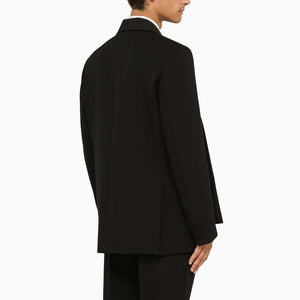 VALENTINO Elegant Black Wool Double-Breasted Jacket