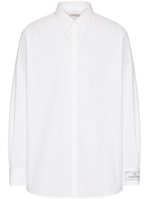 VALENTINO Cotton Shirt for Men - Regular Fit White Shirt for FW23