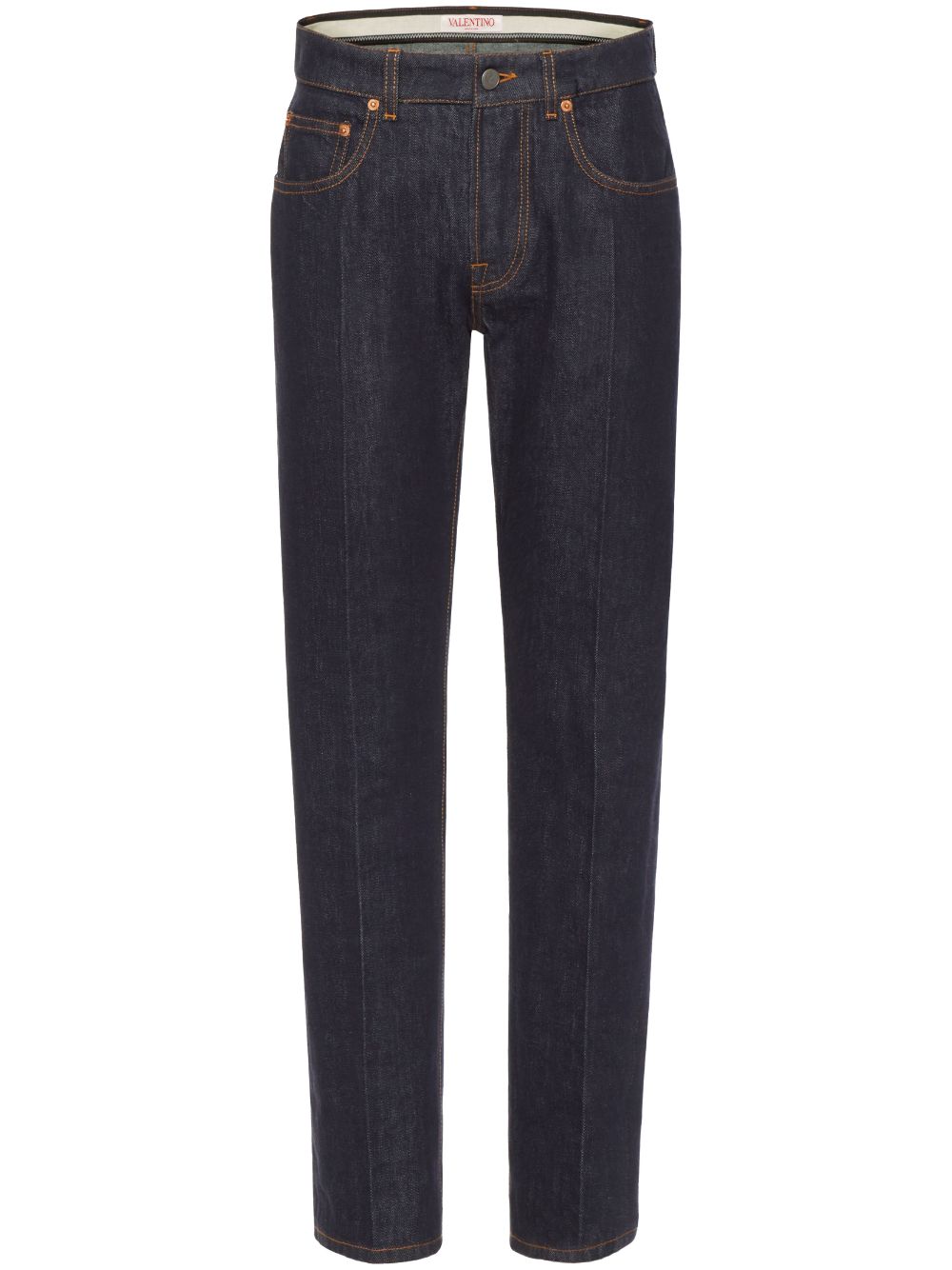 VALENTINO Navy Blue Cotton Denim Mid Rise Jeans for Men