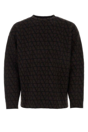 VALENTINO GARAVANI Oversized Toile Iconography Wool Sweater - Size L