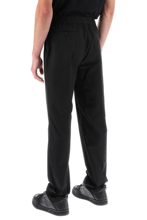 Men's Black Joggers with Elastic Waistband and Pockets