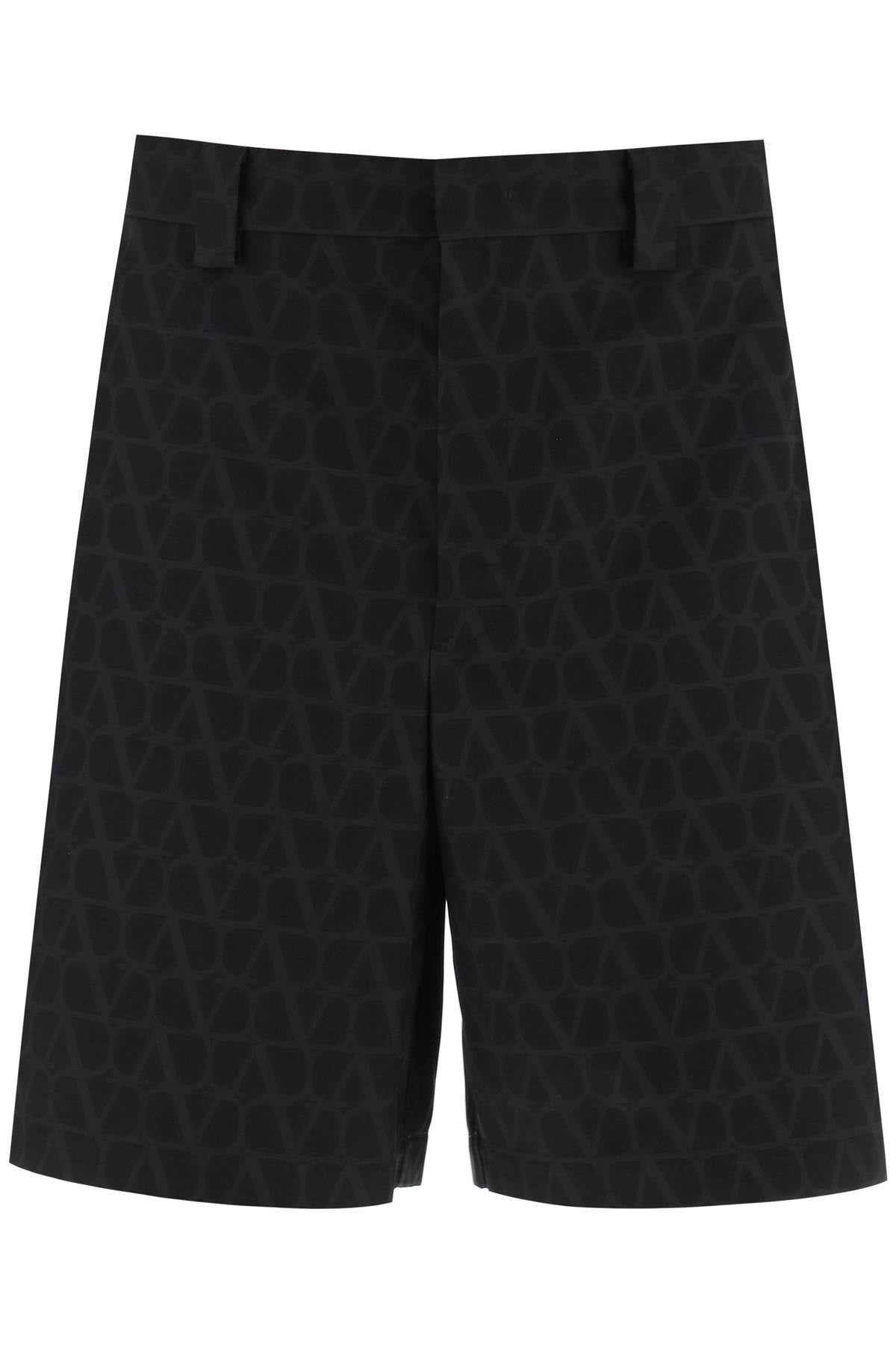 VALENTINO GARAVANI Men's Black Iconic Motif Shorts