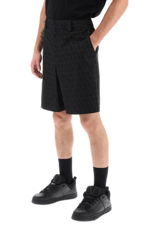 VALENTINO GARAVANI Men's Black Iconic Motif Shorts