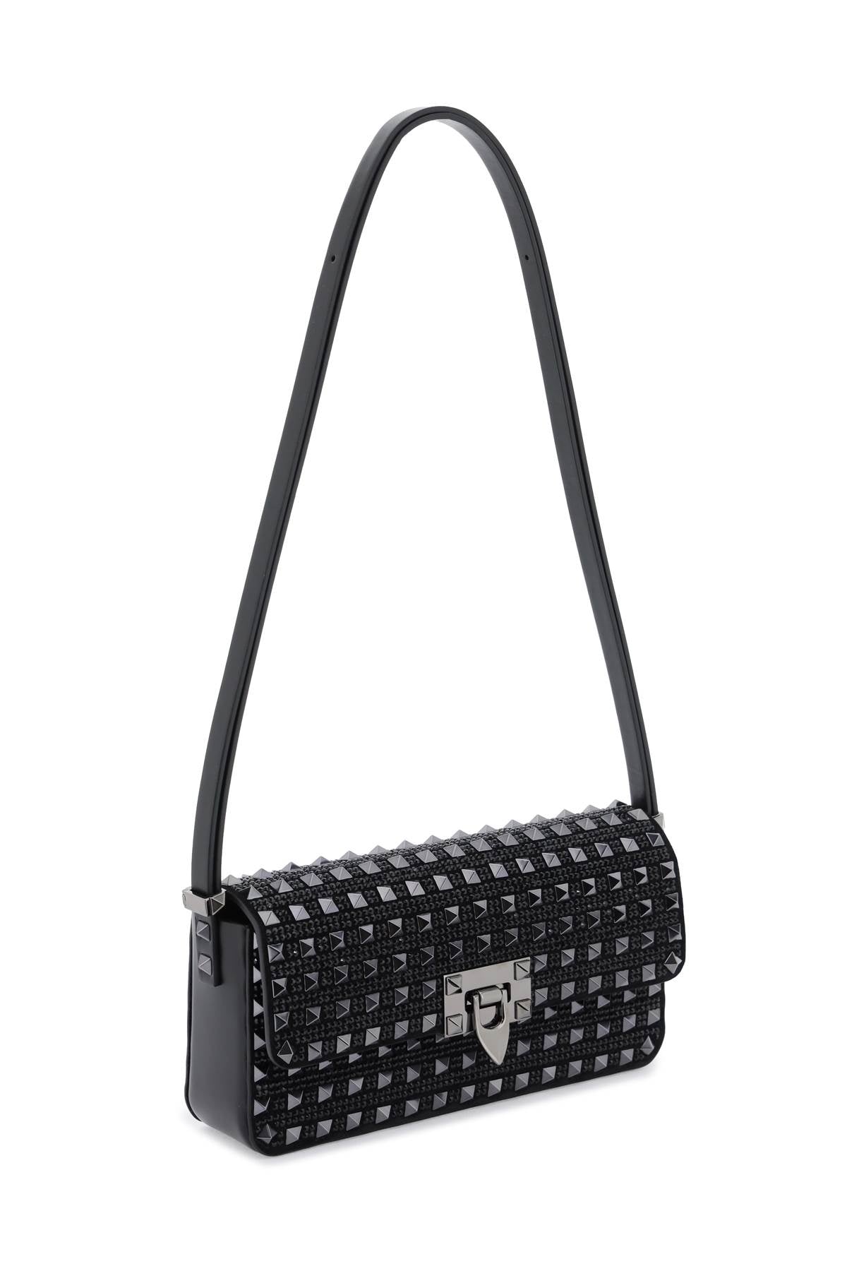 VALENTINO GARAVANI Studded and Embroidered Leather Shoulder Bag for Women - FW23 Collection