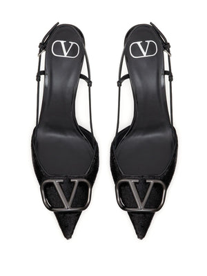 V Logo Signature Slingback Pumps - SS24