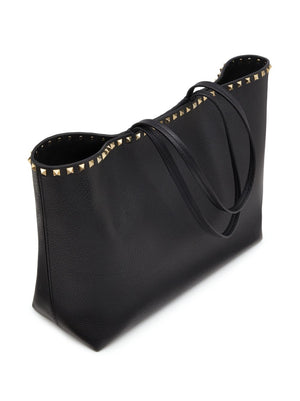 VALENTINO GARAVANI Elegant Rockstud Leather Tote