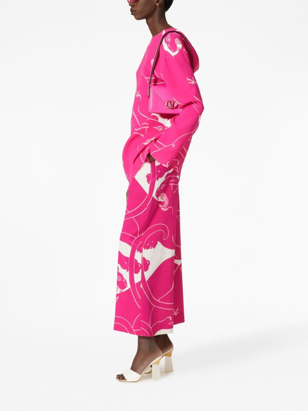 粉紅色牛皮肩背包-品牌FW23系列設計師手提肩背包