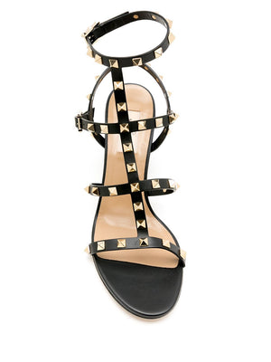 VALENTINO GARAVANI Simple and Elegant 24SS Black Women's Sandals - Perfect for Any Season