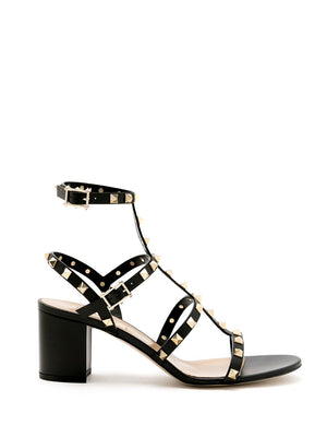 VALENTINO GARAVANI Simple and Elegant 24SS Black Women's Sandals - Perfect for Any Season