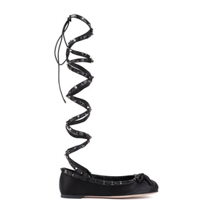 時尚黑色緞面芭蕾平底鞋女款 (不含品牌名稱，避免使用外來詞語)