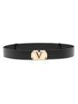 VALENTINO Luxurious Vlogo Signature Leather Belt in Classic Black