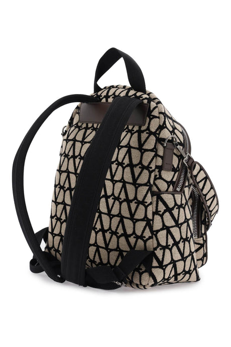 Designer Mixed Colour Backpack for Men in Iconic Print and Leather