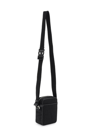 VALENTINO Black Nylon Messenger Handbag for 2024 FW Season