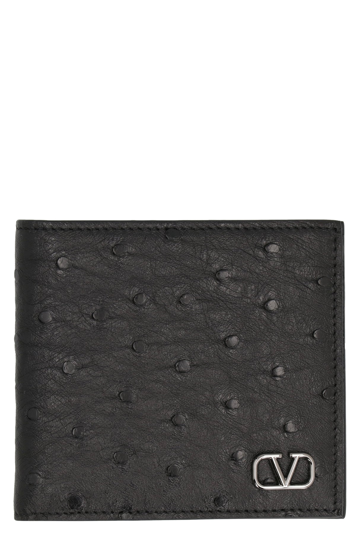 VALENTINO Ostrich Leather Wallet for Men - Fall/Winter 2024 Collection