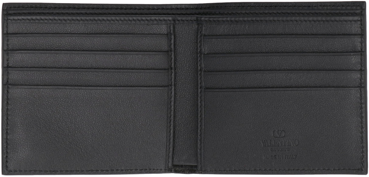 VALENTINO Ostrich Leather Wallet for Men - Fall/Winter 2024 Collection