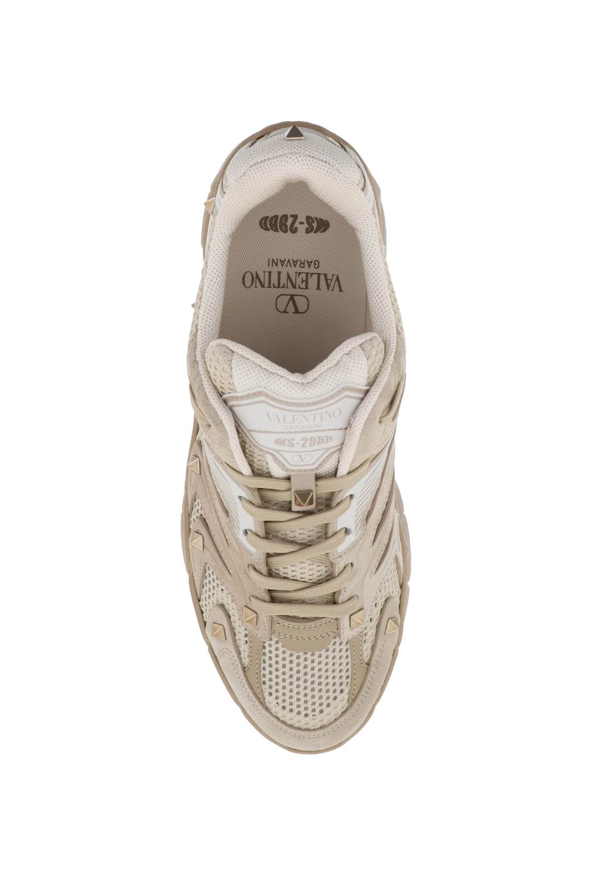 VALENTINO GARAVANI Beige Low-Top Sneaker with Decorative Studs for Men