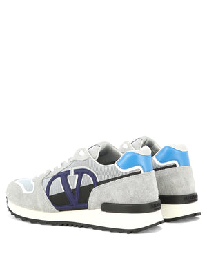 Men's Grey Color-Blocked Vlogo Pace Low-Top Sneakers for FW23