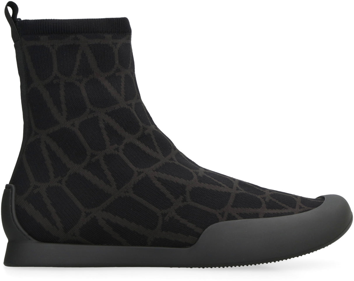 VALENTINO Cityshore High-Top Fabric Sneaker for Men - FW23