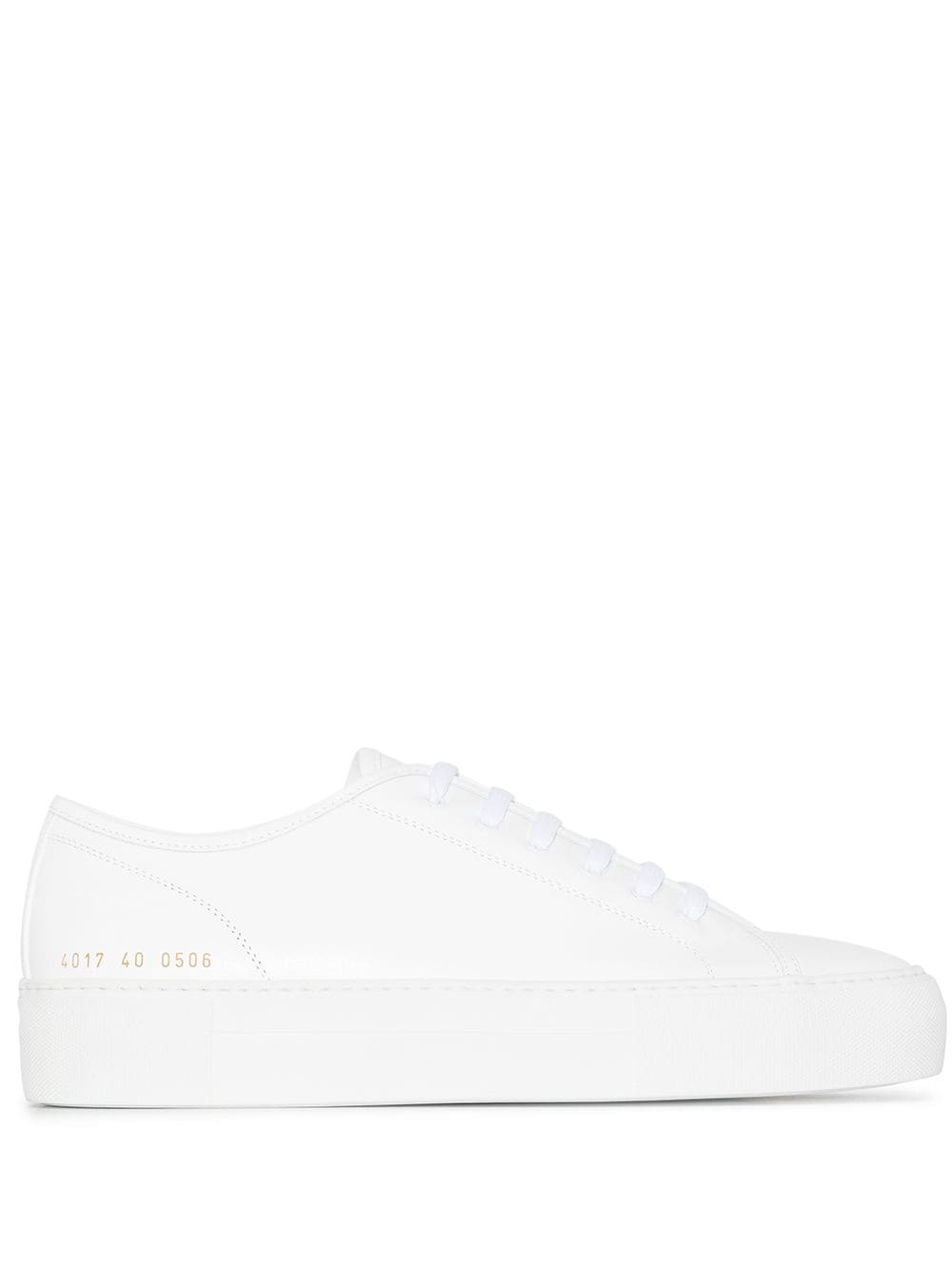 COMMON PROJECTS White Leather Tournament Low Super Sneaker for Women