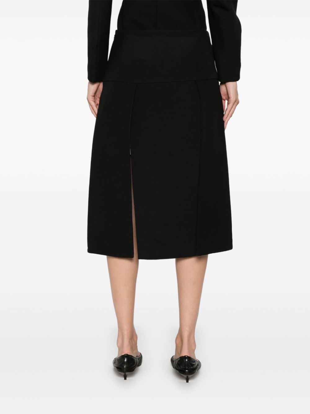 KHAITE Mid-Length Pleated Skirt