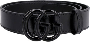 حزام من الجلد الأصلي مع إبزيم Interlocking G للرجال