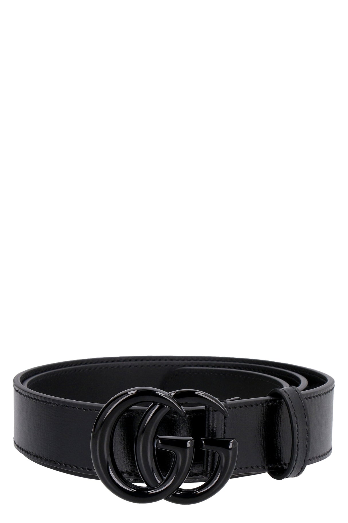 GUCCI Genuine Leather Belt with Interlocking G Buckle for Men