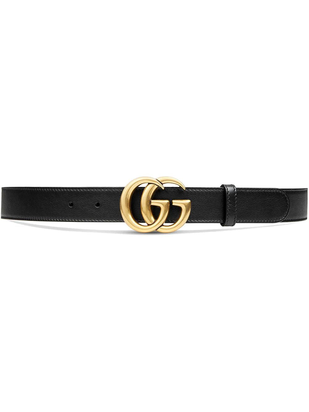 GUCCI Sleek Double Buckle Leather Belt for Men