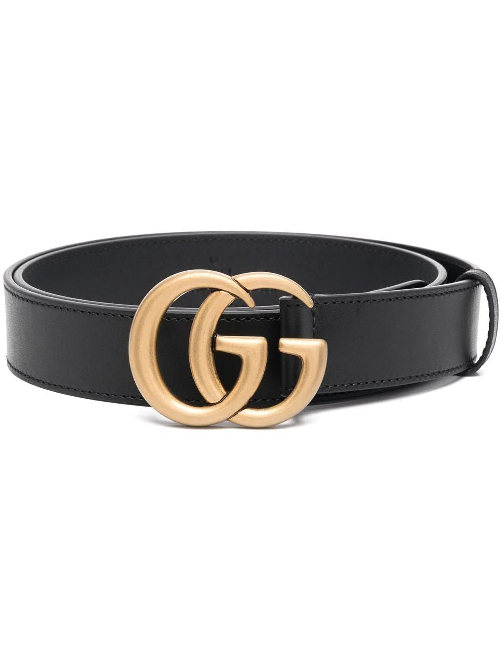 GUCCI Sleek Double Buckle Leather Belt for Men