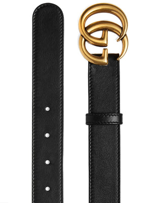 Sleek Double Buckle Leather Belt for Men