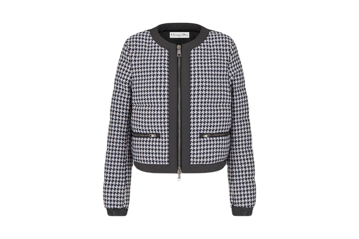DIOR Blue and White Quilted Jacket for Women - SS24 Collection