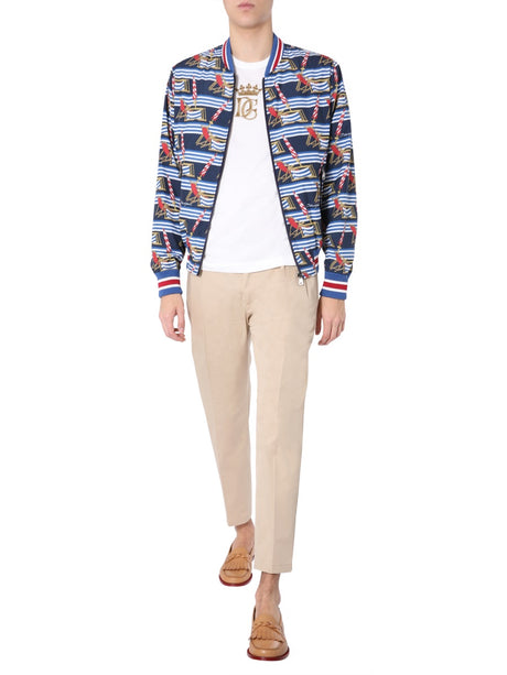 DOLCE & GABBANA Men's Nylon Mini Bomber Jacket