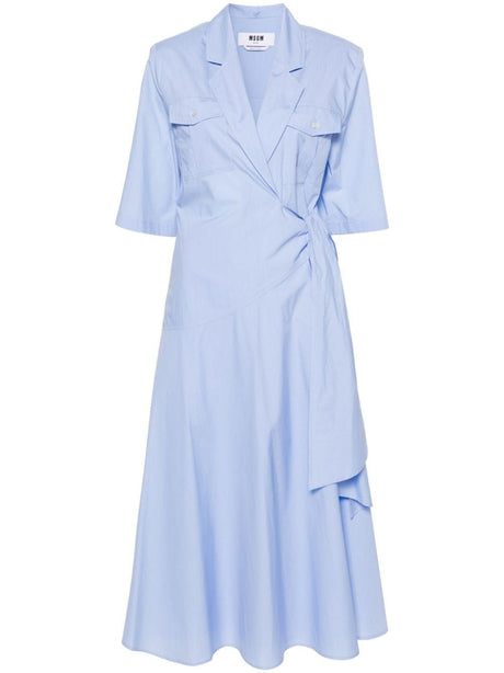 MSGM Light Blue Dress for Women - SS24 Collection