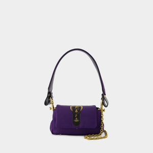 時尚紫色迷你女士手提包 - 百分百再生聚酯纖維 - SS24