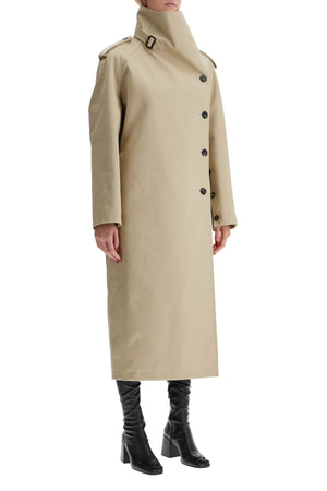 COURREGÈS Asymmetrical Closure Long Trench Jacket - Women's Size S