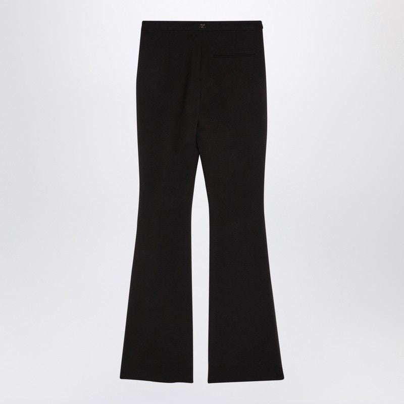 COURREGÈS Elegant Side-Button Wool Trousers for Women