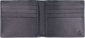 GUCCI Men's Black Leather GG Marmont Wallet for SS24