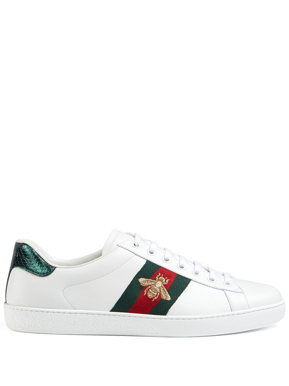 GUCCI White Multicolor Leather Sneakers for Men