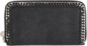 STELLA MCCARTNEY Sleek Black Zip Around Wallet for Women - Recycled Polyester Lining