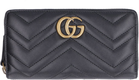 GUCCI Mini Quilted Leather Zip Around Wallet