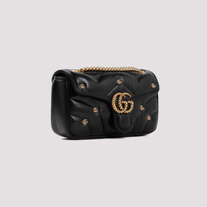 GUCCI Chevron Quilted Leather Crossbody Handbag