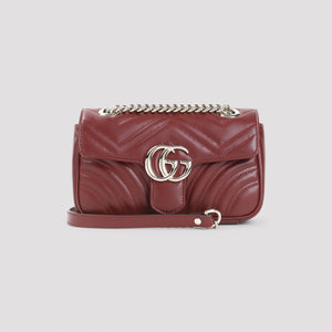 GUCCI Chic Red Quilted Mini Shoulder Bag 22x13x6 cm