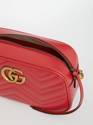 Gucci Quilted Leather Crossbody Handbag - Red